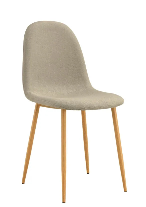 Chaise SCANDINAVE pied BOIS tissu MOKA