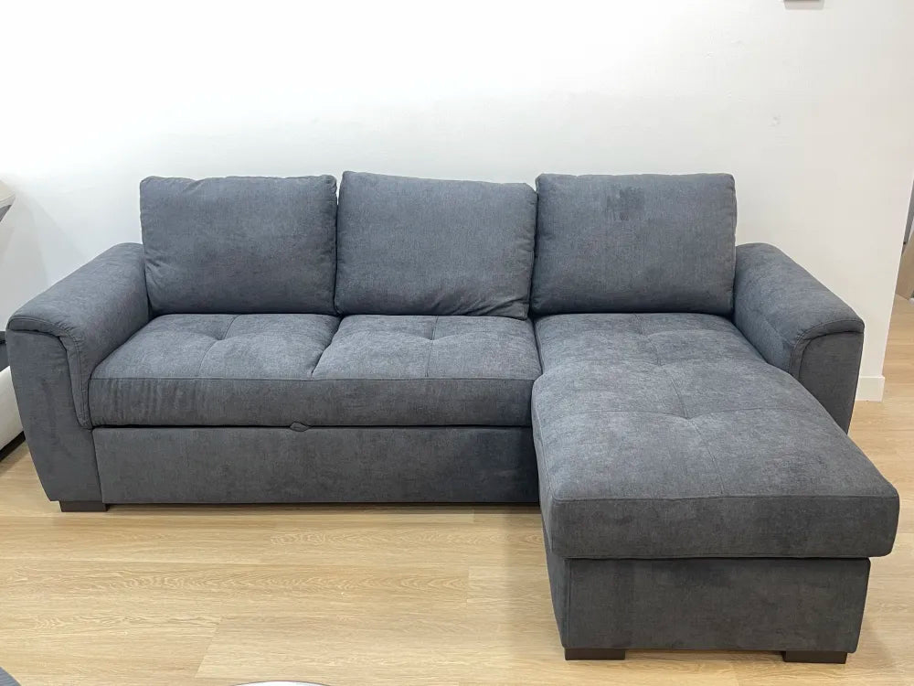 Canapé AMALFI GRIS, ANTHRACITE, BEIGE convertible angle réversible 238x155cm