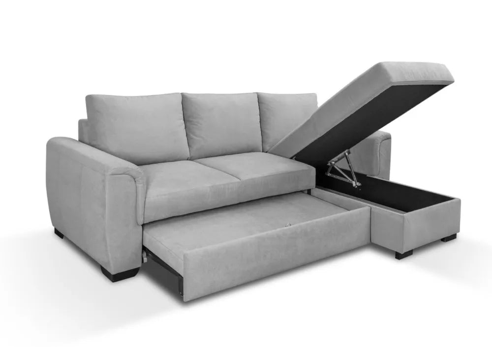 Canapé AMALFI GRIS, ANTHRACITE, BEIGE convertible angle réversible 238x155cm