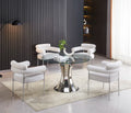 Table à manger JUDITH CHROME TRANSPARENT 120cm