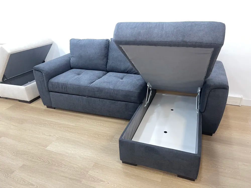 Canapé AMALFI GRIS, ANTHRACITE, BEIGE convertible angle réversible 238x155cm