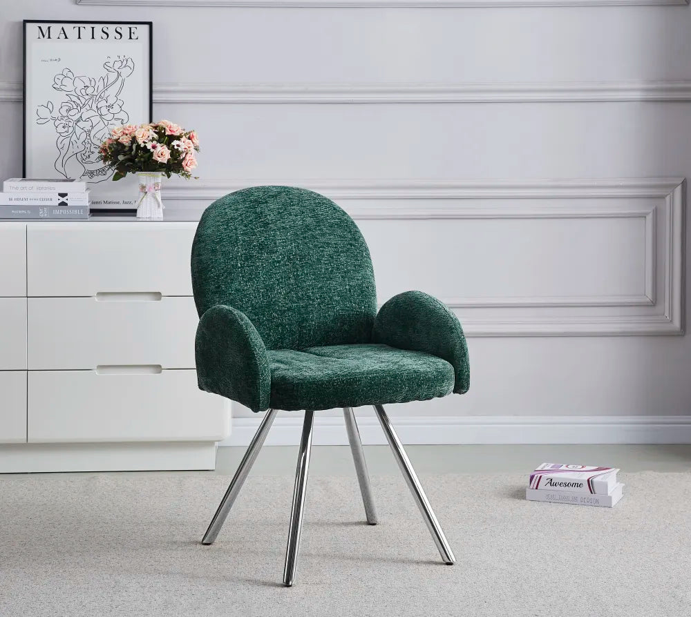 Chaise MIMI pied CHROME VERT SAPIN, BLEU, ANTHRACITE, MOKA et ECRU