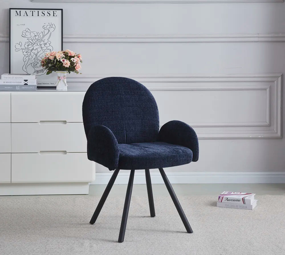 Chaise MIMI métal noir VERT SAPIN, BLEU, ANTHRACITE, MOKA et ECRU