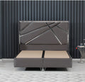 Lit PARIS COFFRE GRIS ARGENT 160x200cm