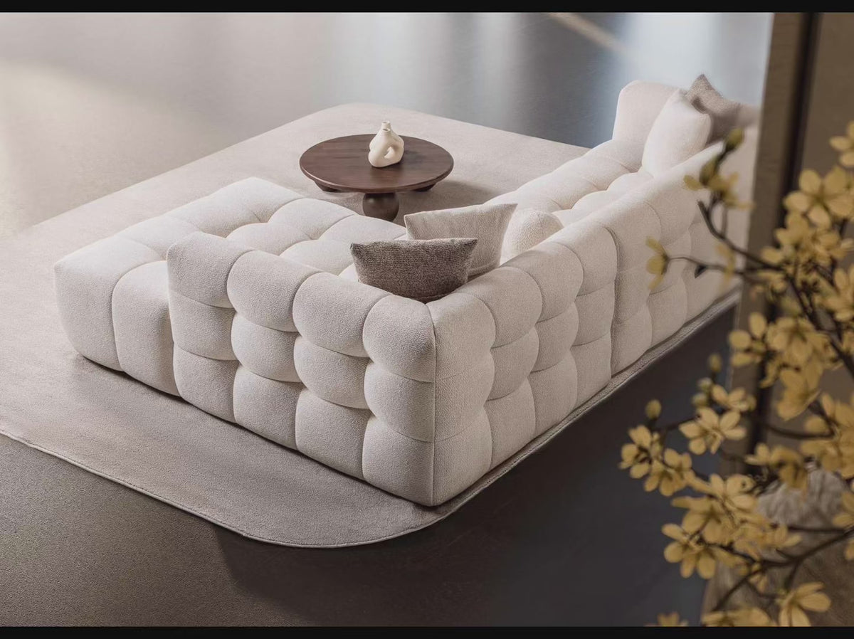Canapé d’angle Teddy Beige – 300 × 200 cm