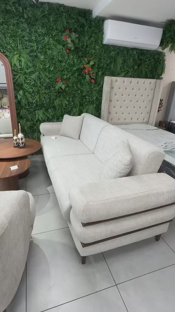 SALON ODESSA BEIGE NOYER 3,2,1