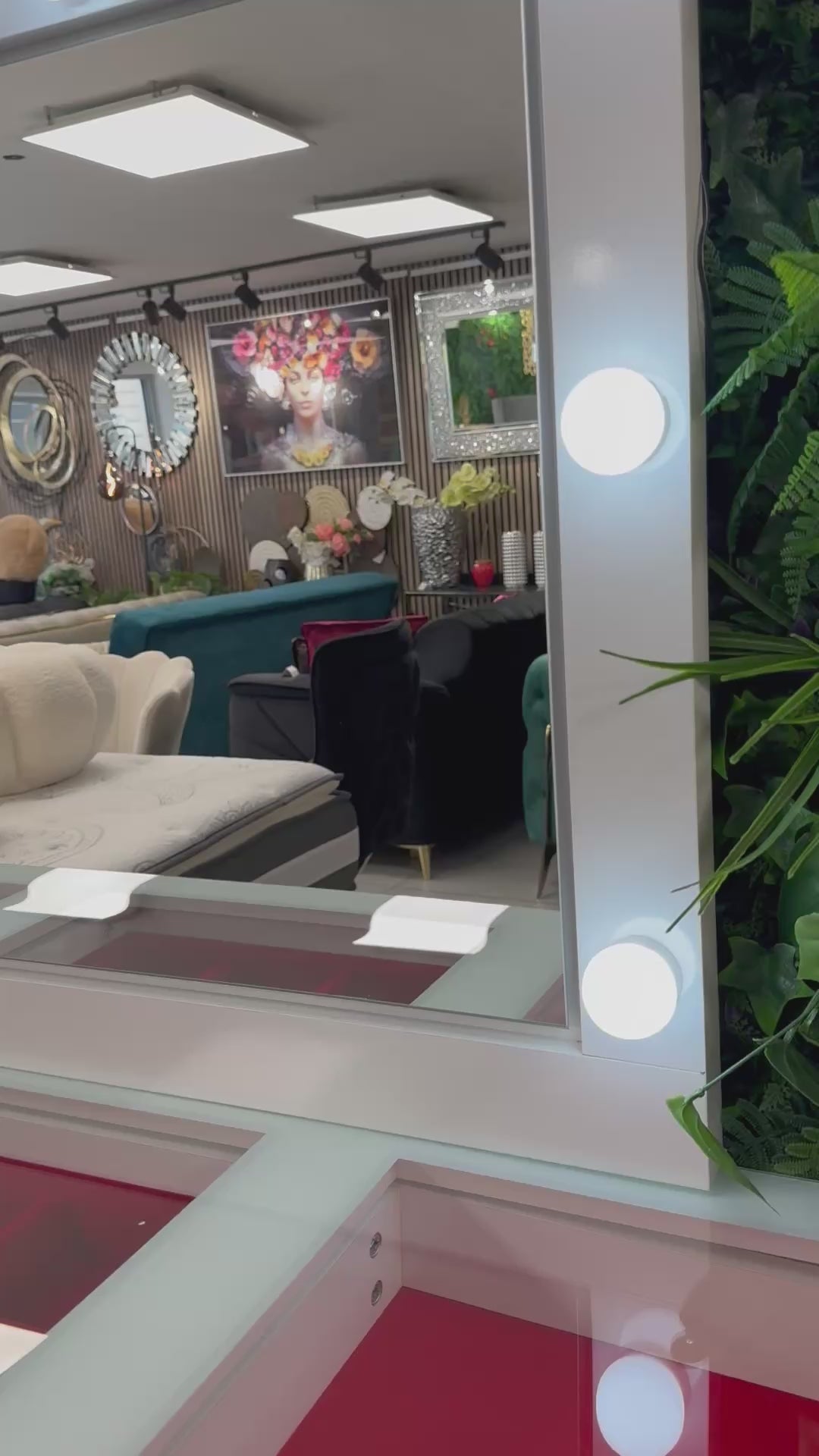 COIFFEUSE LADY 11 TIROIRS MIROIR LED