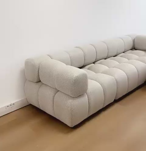 Canapé RITZ MODULABLE 3 + 1 3D BEIGE ET NOIR