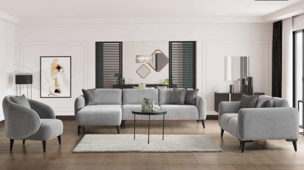 Canapé NEVADA RELAX 275x180cm BEIGE et GRIS