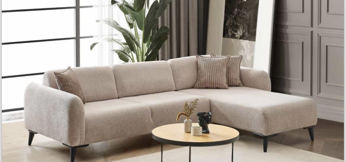 Canapé NEVADA RELAX 275x180cm BEIGE et GRIS